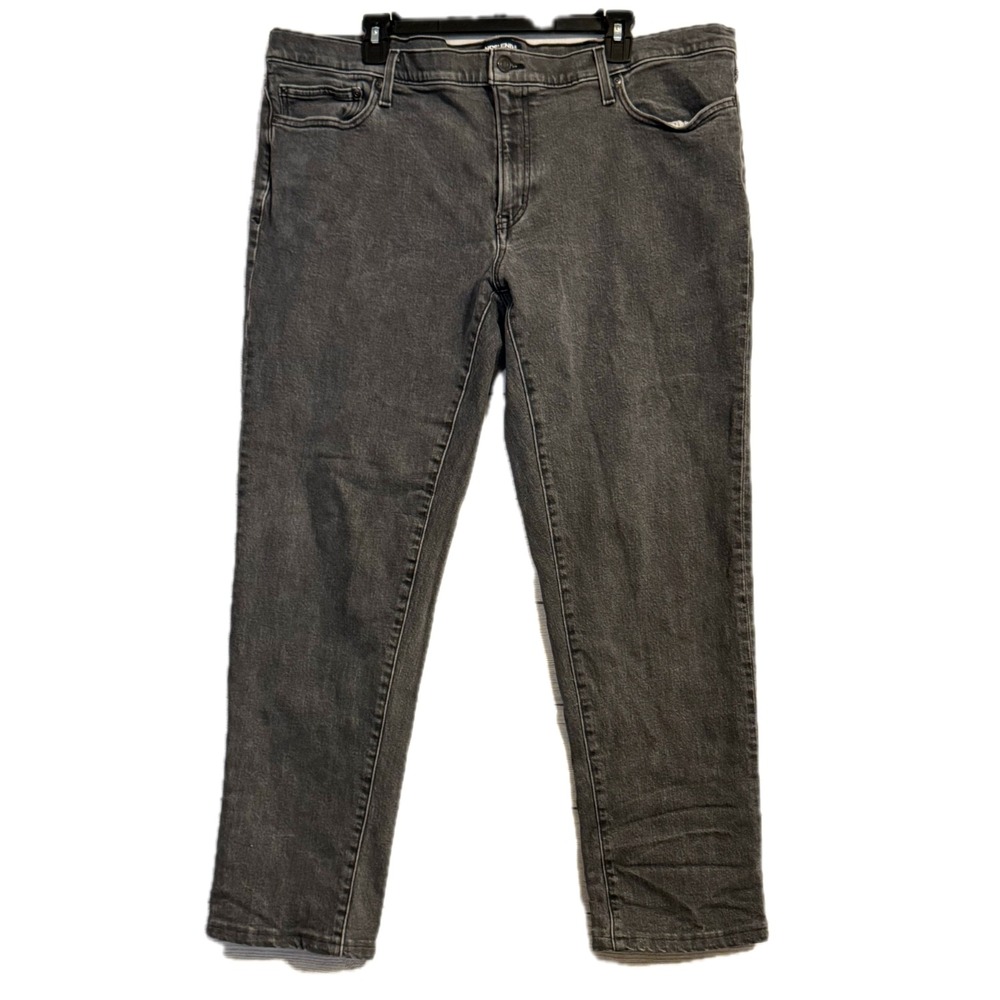 Lands' End Jeans Men's Size 44 Dark Gray Black Stretch Denim Square Rigger